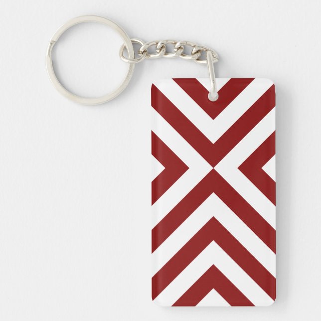 Porte-clefs Chevrons rouges et blancs (Devant)