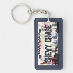 Porte-clefs Chevy Chase Maryland plaque d'immatriculation port