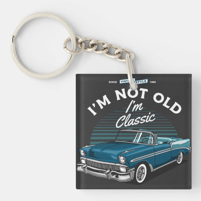 PORTE-CLEFS CHEVY DE VOITURE CLASSIQUE BEL AIR CONVERTIBLE 195 (Devant)