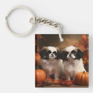 Porte-clefs Chi Japonais Puppy Automne Délice Citrouille