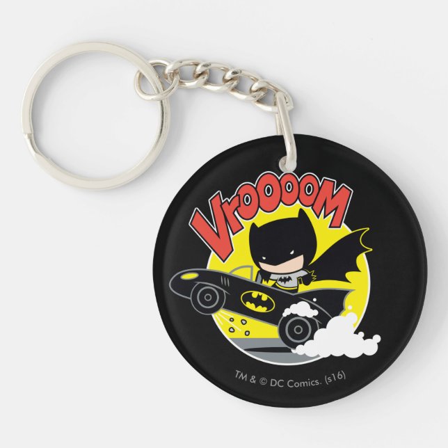 Porte-clefs Chibi Batman Dans Le Batmobile (Devant)