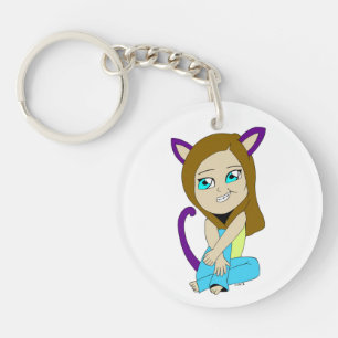 Porte-clefs chibi catgirl