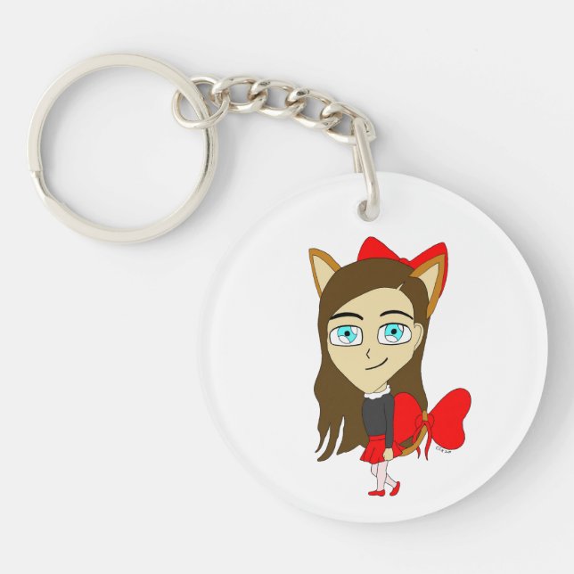 Porte-clefs chibi catgirl (Devant)