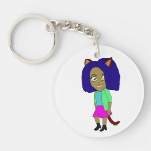 Porte-clefs chibi catgirl