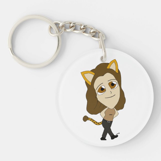 Porte-clefs chibi catgirl (Devant)