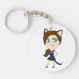 Porte-clefs chibi catgirl