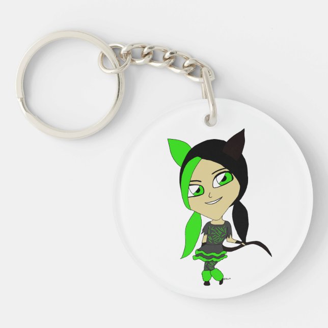 Porte-clefs chibi catgirl (Devant)