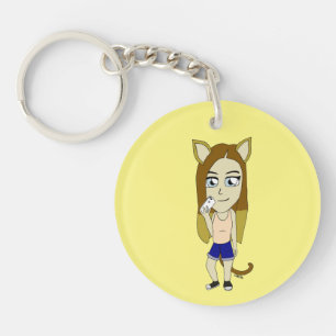 Porte-clefs Chibi Catgirl