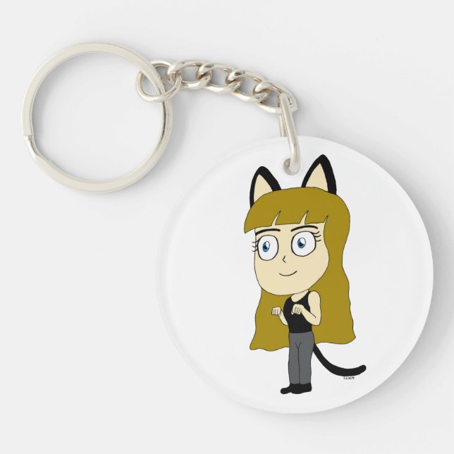 Porte-clefs chibi catgirl (Devant)