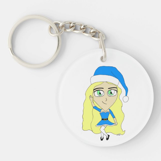 Porte-clefs Chibi de Noël (Devant)