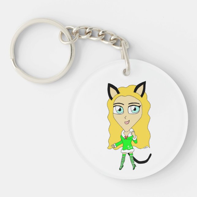 Porte-clefs Chibi de Noël (Devant)