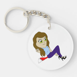 Porte-clefs chibi foxy fille porte - clé