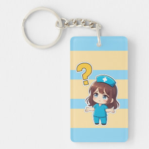 Porte-clefs Chibi Original Infirmière 3.0 - Quelque chose ne v