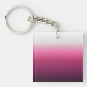 Porte-clefs chic abstrait magenta burgundy maroon ombre