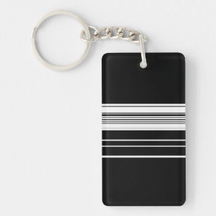 Porte-clefs Chic noir rayé