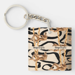 Porte-clefs Chic Wild Unapologetic Luxurious Anniversaire Gift