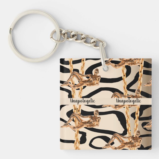 Porte-clefs Chic Wild Unapologetic Luxurious Anniversaire Gift (Devant)