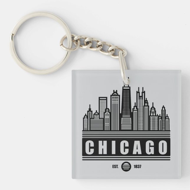 Porte-clefs Chicago Illinois États-Unis (Devant)