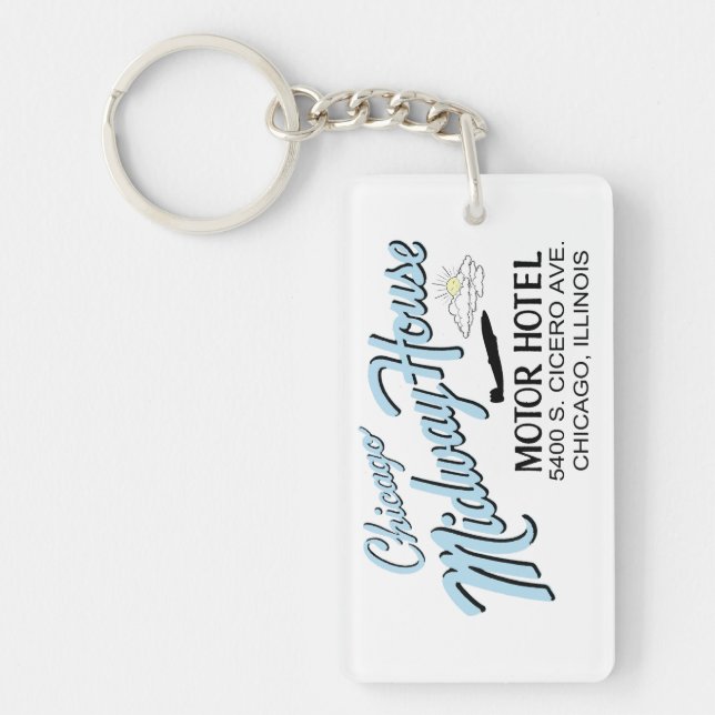 Porte-clefs Chicago Midway House Motor Hotel, Chicago, IL (Devant)