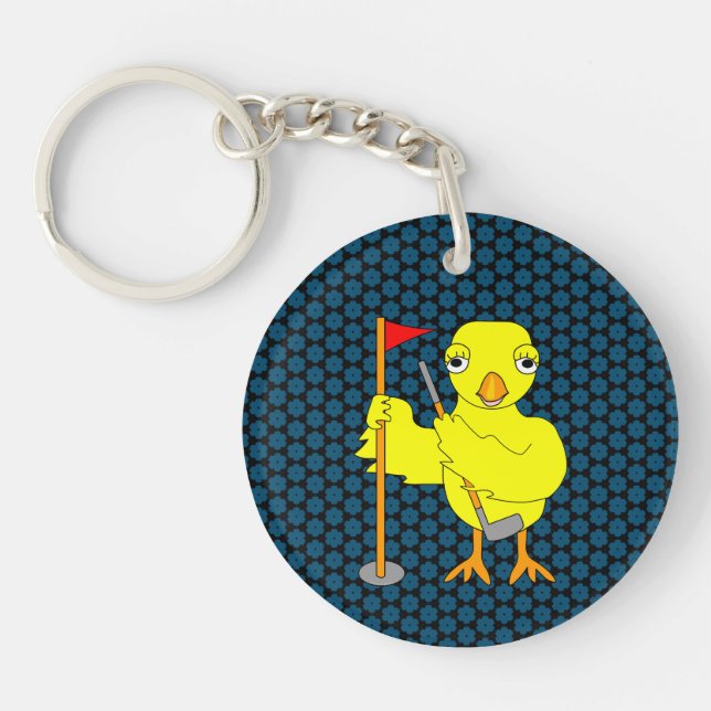 Porte-clefs Chick Golfeur (Devant)