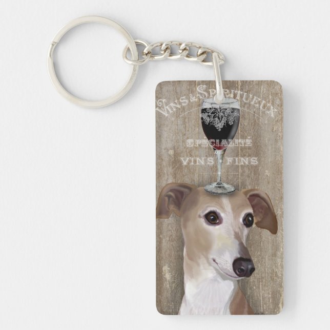 Porte-clefs Chien Au Vin Greyhound (Devant)