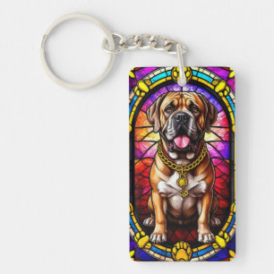Porte-clefs Chien aux couleurs vives et détails