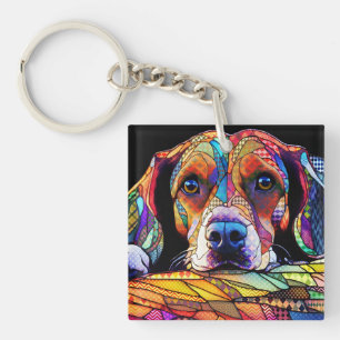Porte-clefs Chien Beagle multicolore 178
