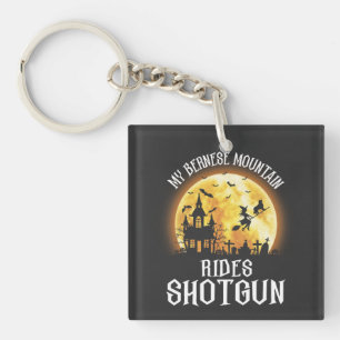 Porte-clefs Chien bernois à cheval Shotgun, Chien Éffrayant Ha