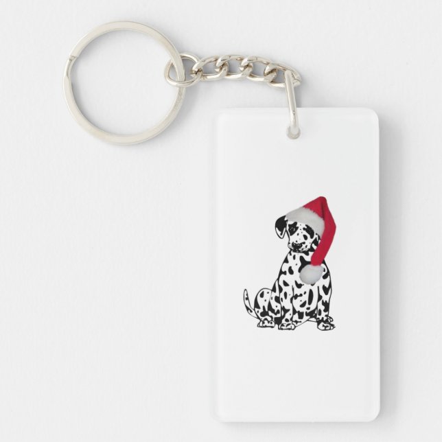 Porte-clefs Chien dalmate de Noël (Devant)
