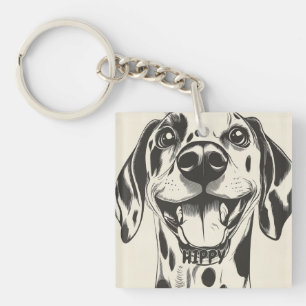 Porte-clefs Chien dalmate personnalisé