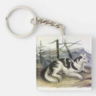 Porte-clefs Chien d'Amérique (Chien du fleuve Mackenzie) par A