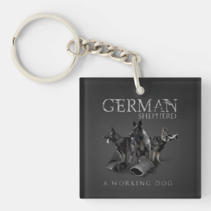 Porte-clefs Chien de berger allemand de travail - GSD