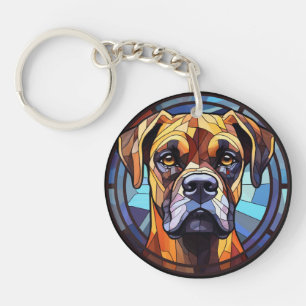 Porte-clefs Chien de boîte en verre doux