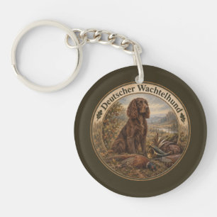 Porte-clefs Chien de chasse Wachtelhund, Spaniel allemand