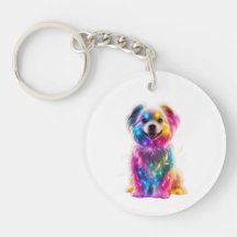 Chien de couleur mignon