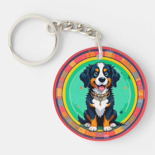 Porte-clefs Chien de dessin animé joyeux