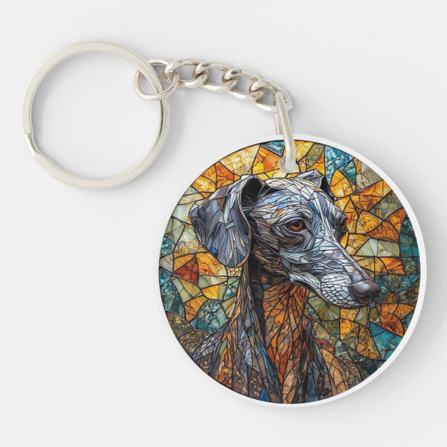 Porte-clefs Chien de Greyhound en Italie (Devant)