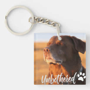 Porte-clefs Chien de l'heure dorée imperturbable – Minimaliste