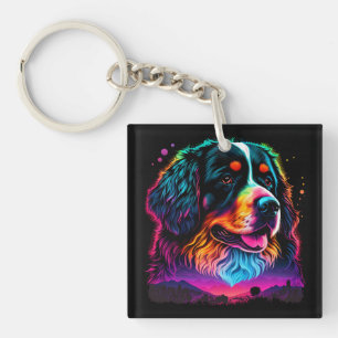 Porte-clefs Chien de Montagne bernois lumineux et magnifique