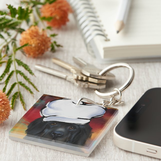 Porte-clefs Chien de Terre-Neuve                      (Devant Droit)