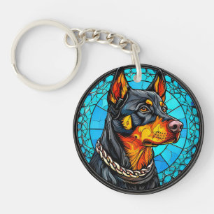 Porte-clefs chien dobermann
