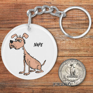 Porte-clefs Chien en colère Dessin Sarcastique Sac à Phrase Ch