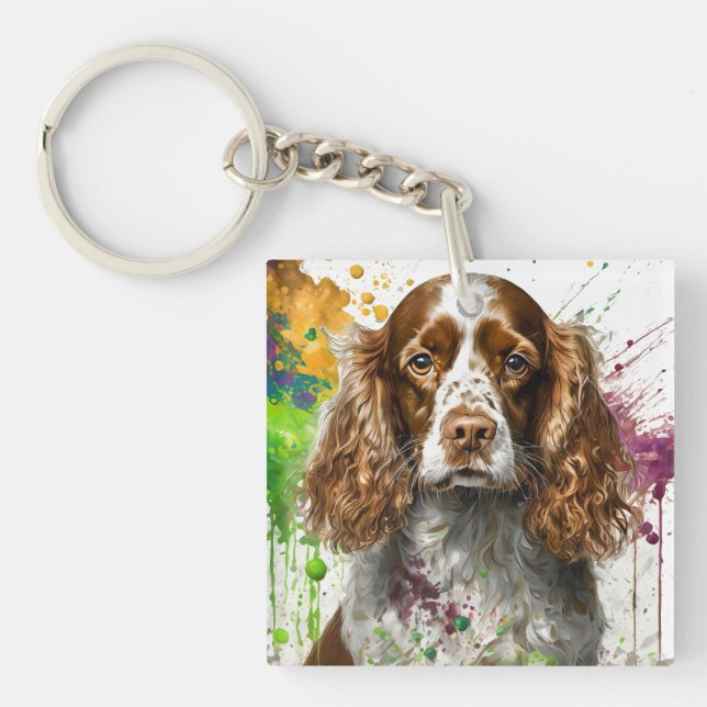 Porte-clefs Chien espagnol (Devant)
