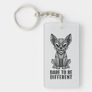 Porte-clefs Chien géométrique