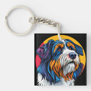 Porte-clefs Chien Illustrant une Créativité Vibrante