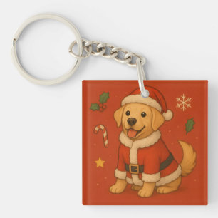Porte-clefs Chien Labrador Retriever Santa Noël