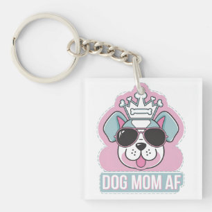 Porte-clefs Chien Maman AF - Drôle Chien Maman Design