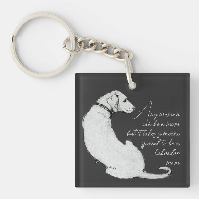 Porte-clefs Chien Maman Labrador (Devant)
