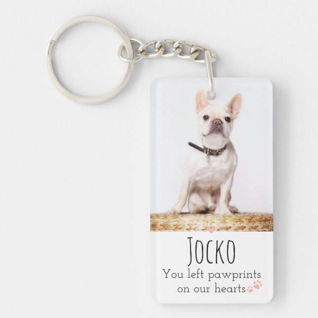 Porte-clefs Chien Memorial Animaux de compagnie Perdre Keepsak (Devant)