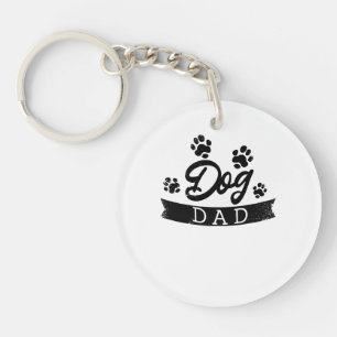 Porte-clefs Chien Papa Drôle Design - Idée cadeau pour les pro
